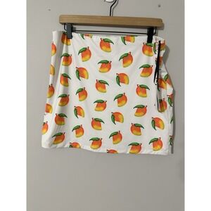 Verdelimon Mango Tropical Fruit Print Swim‎ Skirt Cover-Up NWT Size XXXL (16)